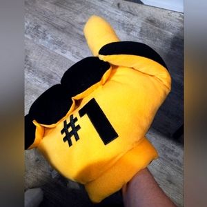 Pittsburgh pirates,steelers,Penguins plush number 1 hand finger puppet pillow